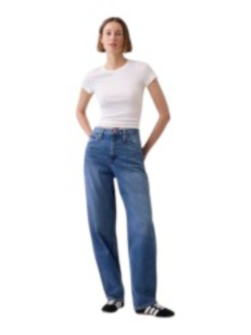 NWT Gap High Rise Barrel Jeans 30 Short